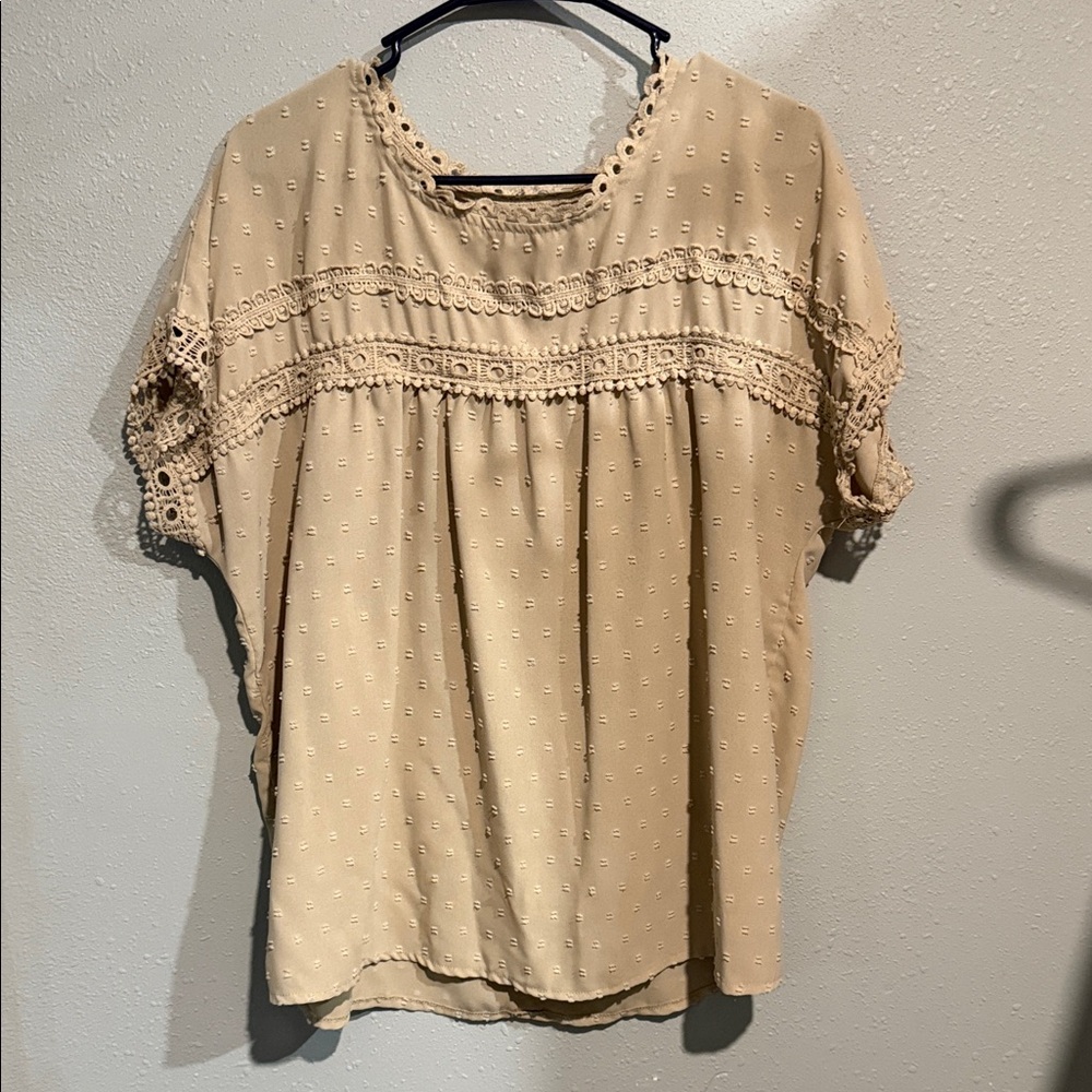 Elegant Tan Women's Maternity Top